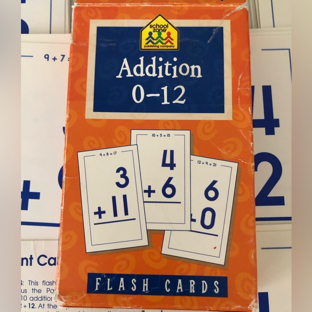 School Zone Addition Addition Facts Flashcards 0-12